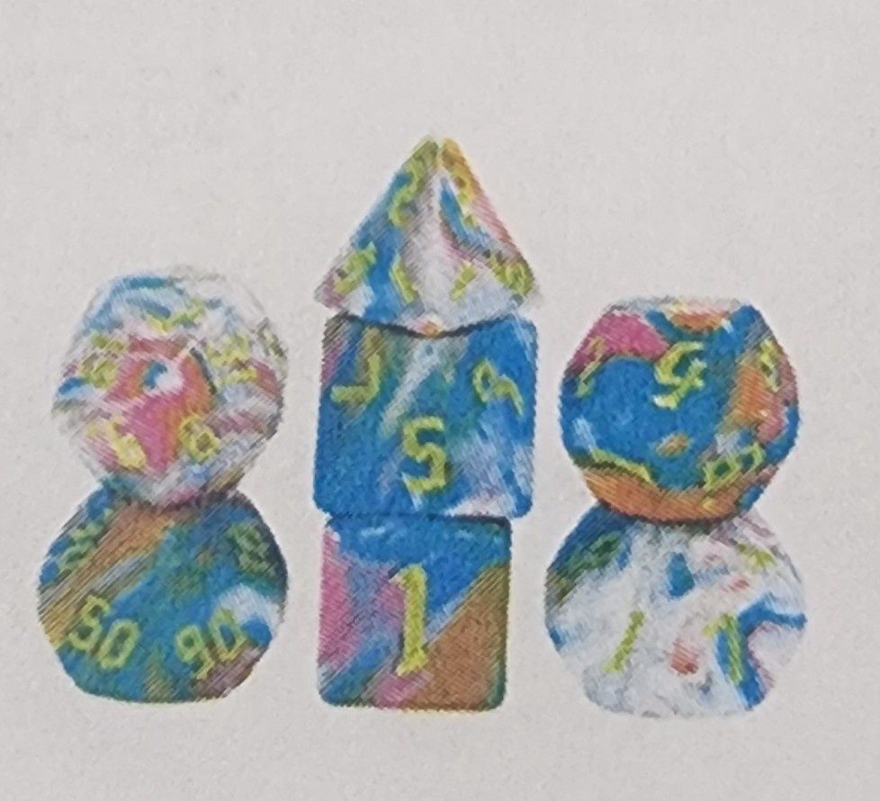 TEAL SUNRISE RPG DICE SET