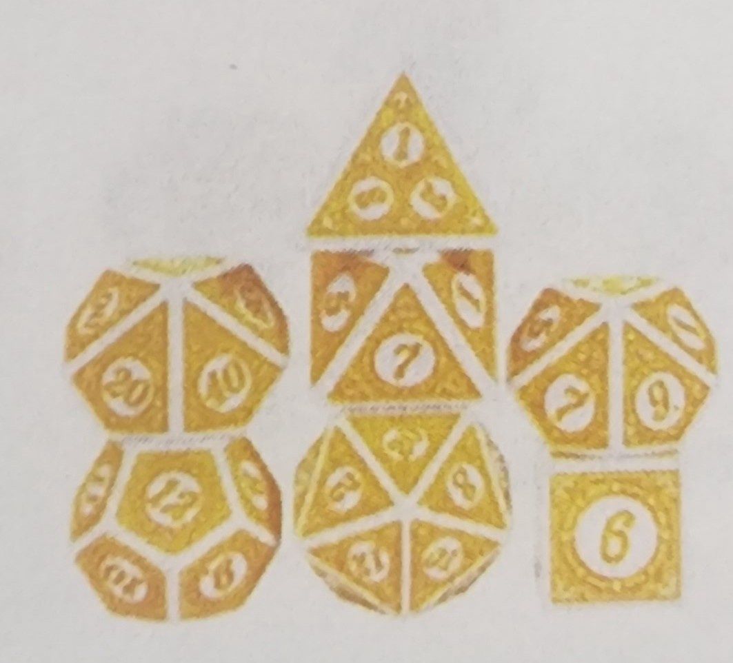 Motif rising sun rpg dice set