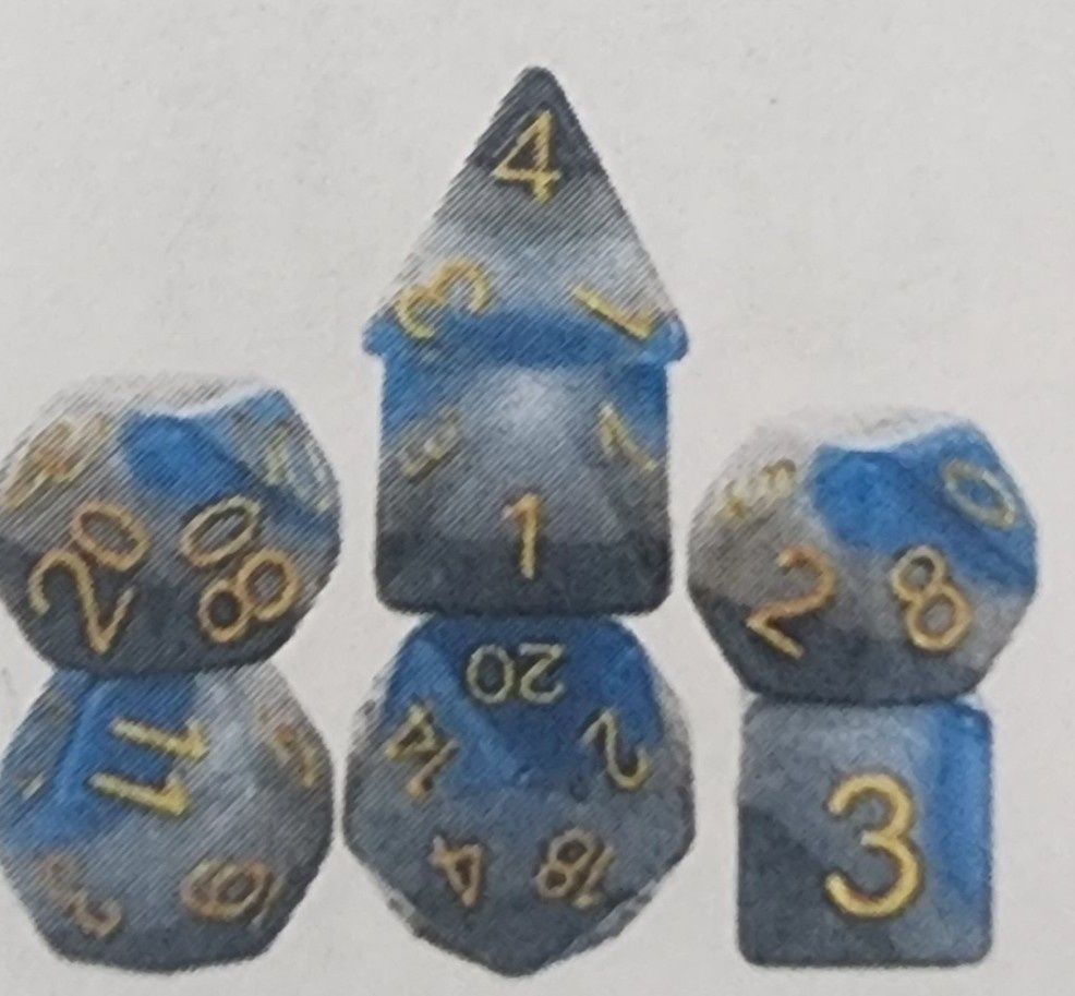 Denim swirls  rpgdice set