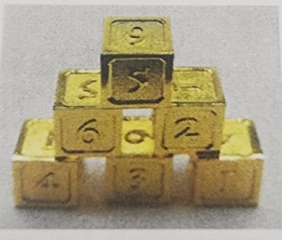 6 piece metal d6s Gold