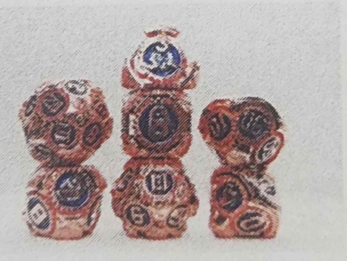 Airship Gears Hydro Hybrid metal rpg dice set