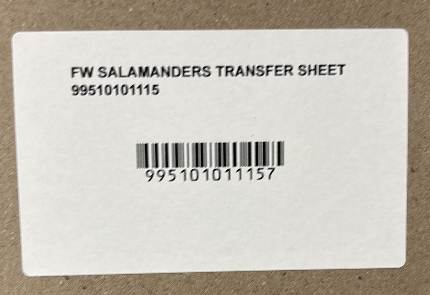 Warhammer Salamanders Transfer Sheet