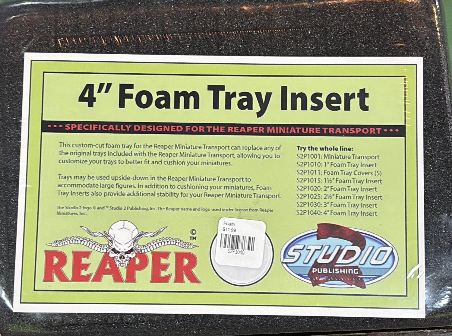 Reaper Mini Transport 4” Foam
