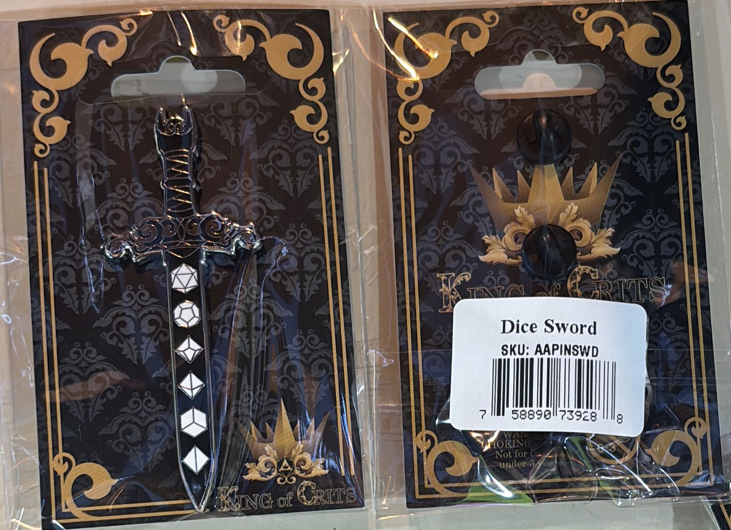 Dice Sword Pin