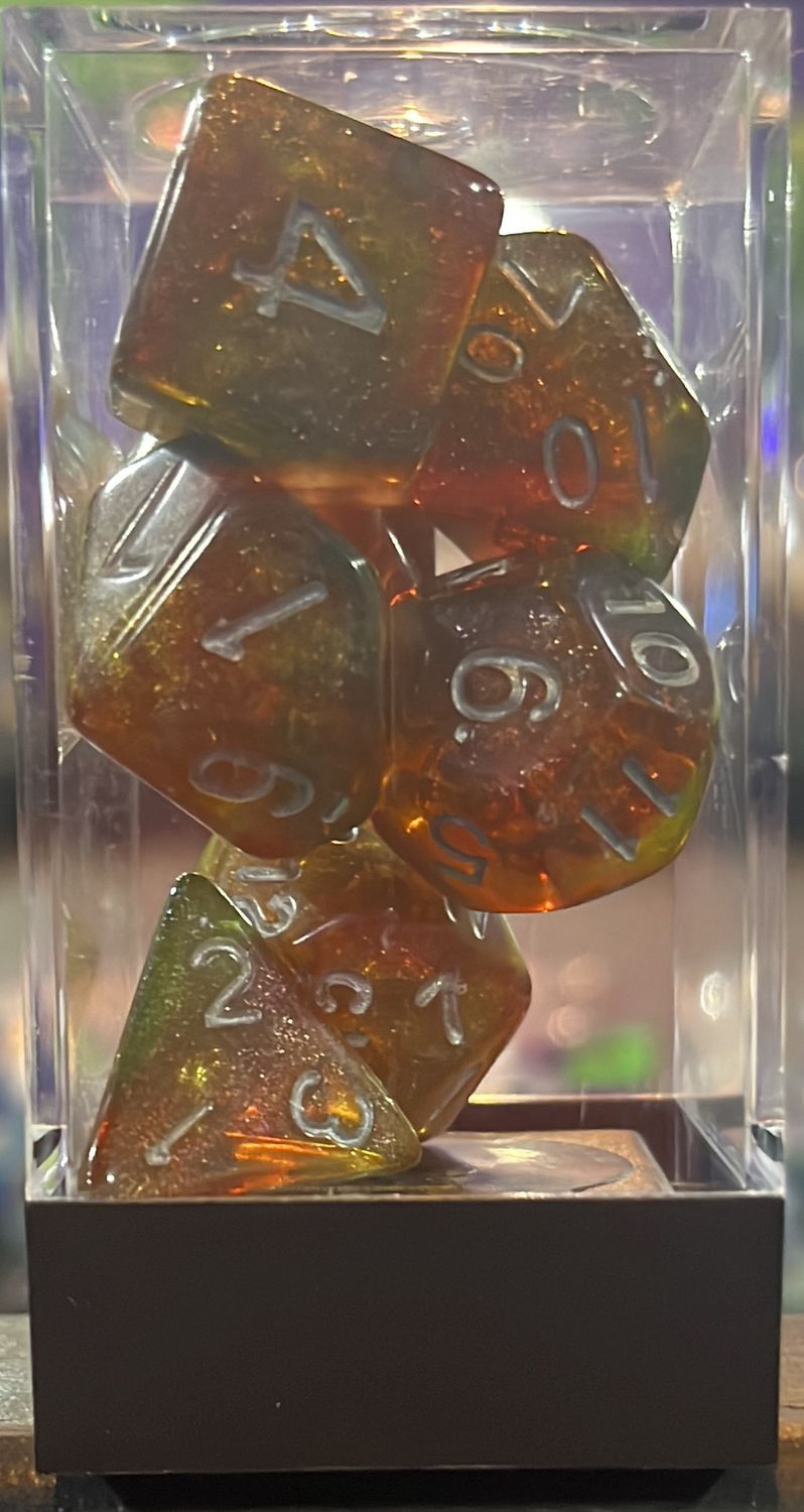 Copper Cosmos Dice Set