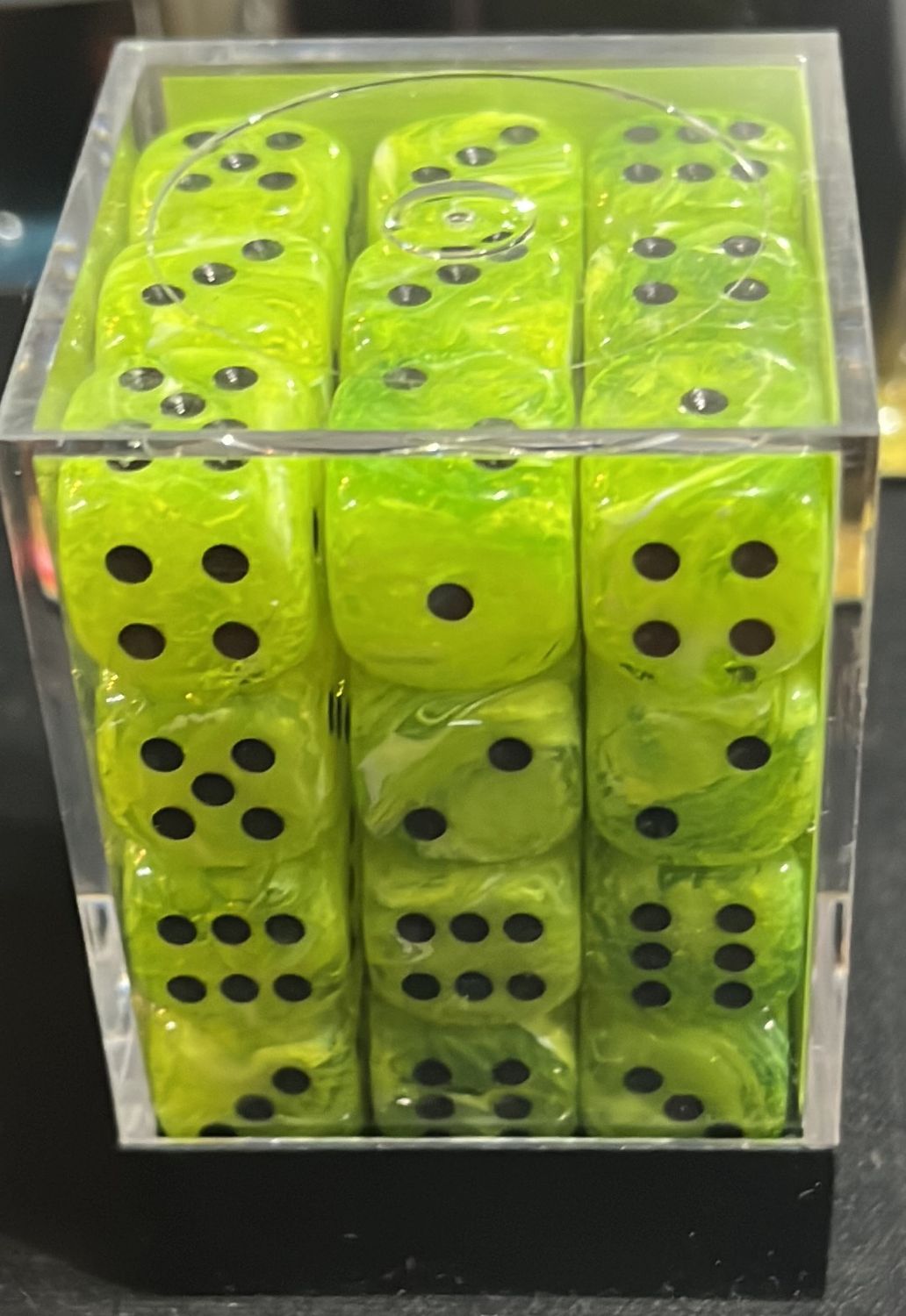 12mm d6 Vortex: Bright green/black