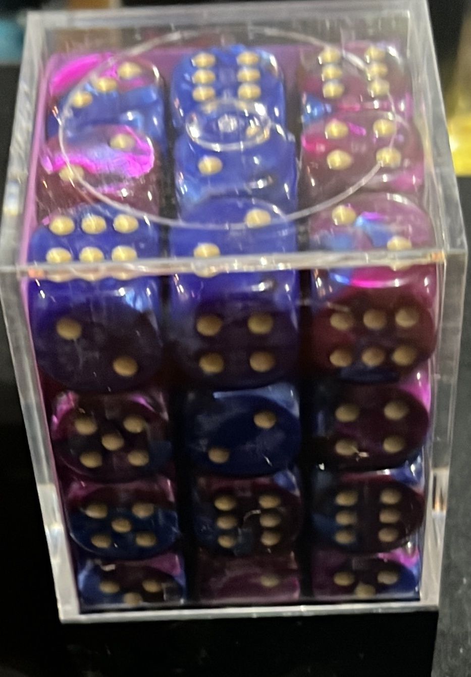 12mm d6 Gemini Blue-Purple/Gold