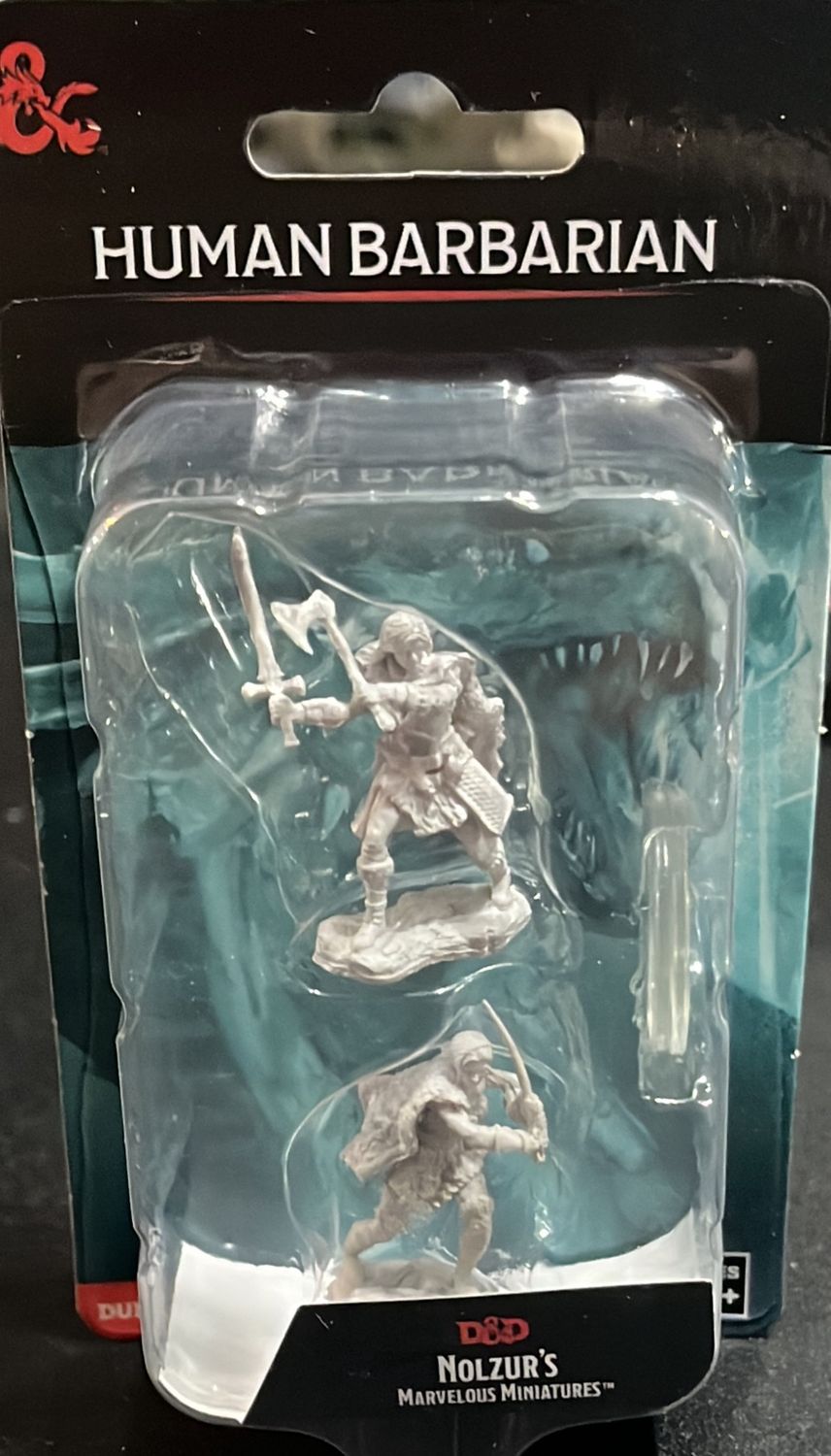 D&amp;D Miniature Nolzur’s unpainted - Human Barbarian