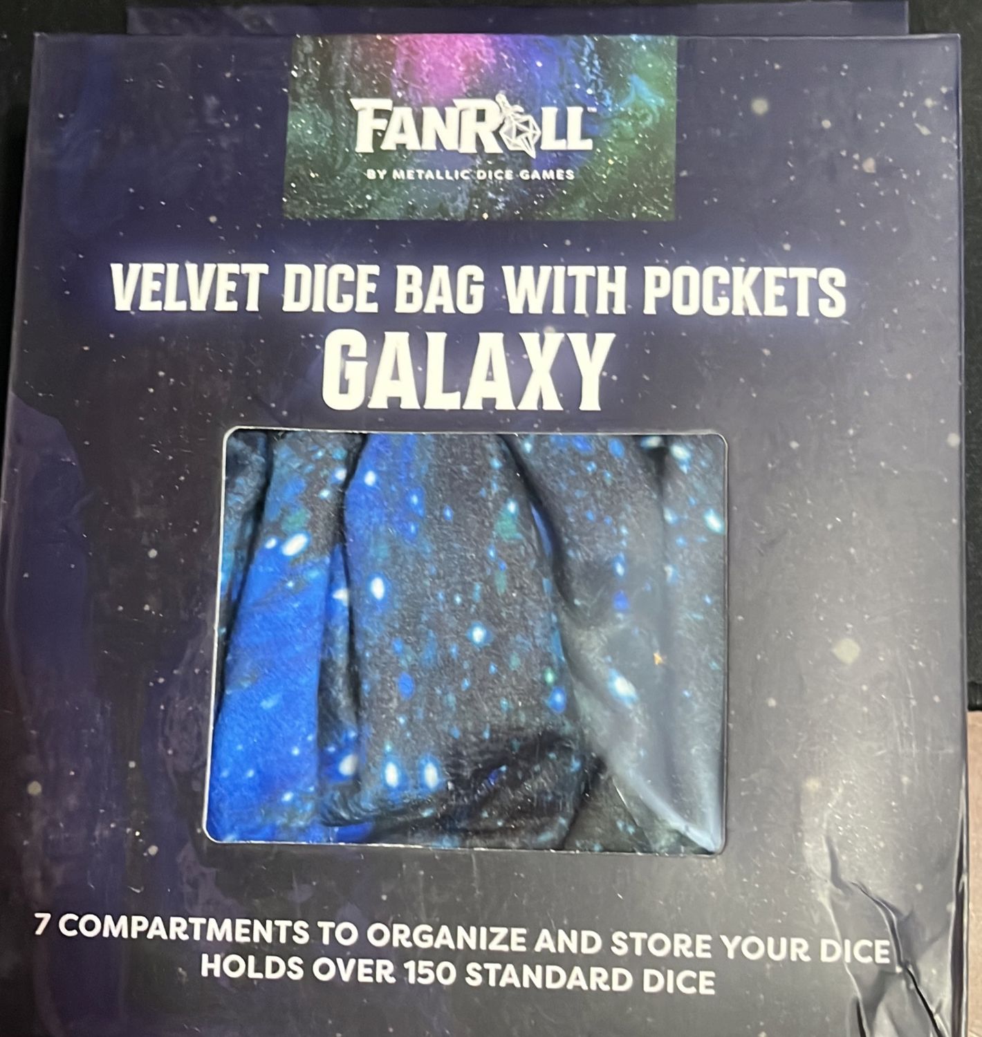 Velvet Dice Bag w/ Pockets - Galaxy