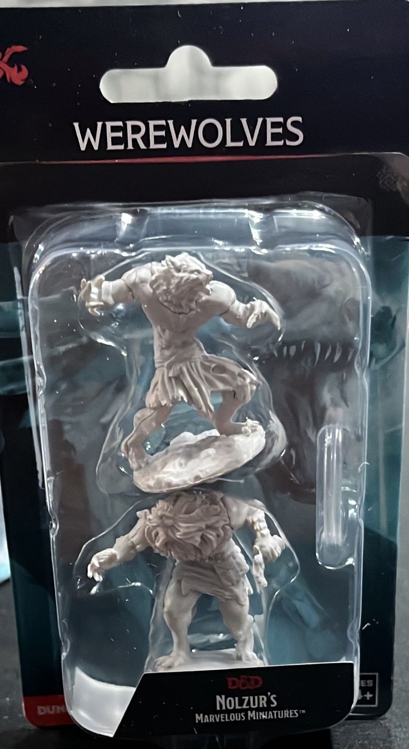 D&amp;D Miniature Nolzur’s unpainted - Werewolves