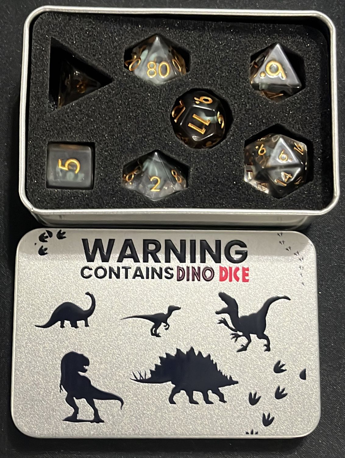 Mystery Dice Goblin - Dino Tin Dice Set