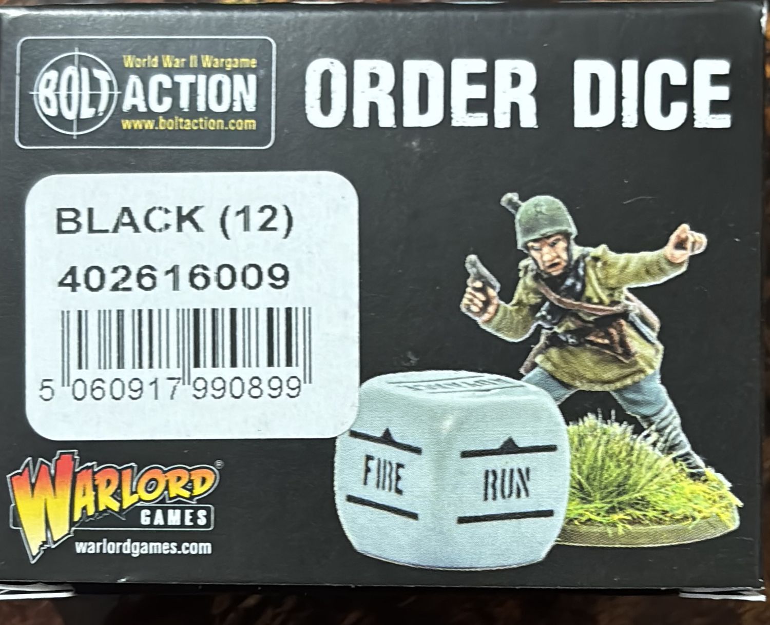 Bolt Action - Order Dice Black Set