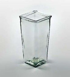 Tapered Square Vase - 9H X 4.25 x 4.25  54P