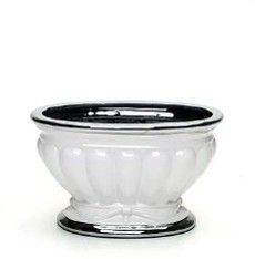 Ceramic Oval Cup - 6.75H X 11 X 6.75  WHT
