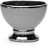 Porcelain Oval Cup - 8H X 9.5 X 5  FTD SLV