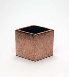 Ceramic Cube - 6H X 6 X 6  ETCH BRONZE 50P