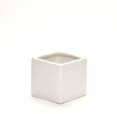 Ceramic Cube - 6H X 6 X 6  MATTE WHT 50P