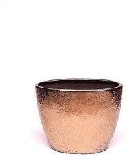 Porcelain Eye Vase - 8Hx10x4.5 COPPER