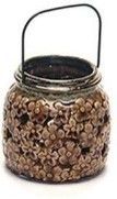 Ceramic Lantern - 5.25H X 5.75  LITE BRW