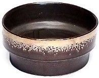 Ceramic Bowl - 5.75H X 12.50 COPPER RIM BRN