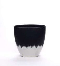 Porcelain Eye Vase - 12H x 12 x 5 BLK-WHT 36P