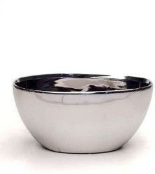 Porcelain Eye Vase - 5H x 11.5 x 5  SLVR 42P