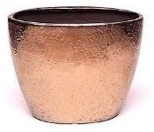 Ceramic Eye Vase 10H x 12 x 6.5 COPPER 28P