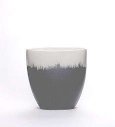 Porcelain Eye Vase - 12H x 12 x 5 GRY-WHT 36P