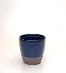 Porcelain Bowl - 5H x 5.3 GLOSS LT DARK BLU