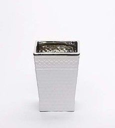 Porcelain Square Vase - 8H x 5.5 x 5.5 CRM 56P