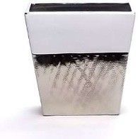 Porcelain Rectangle Vase - 12H x 11 x 5 WHT-CHMPGN