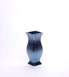 Porcelain Tapered Vase - 11.5H x 4.5 x 4.5 AQUA BLU