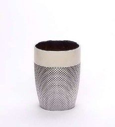 Porcelain Pot - 8H x 6 CRM-SLVR WLINE