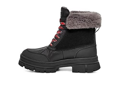 Ugg Ashton Addie Waterproof Leather Women&#39;s Winter Boots - Colour: Black