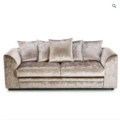 Crystal Crushed Velvet 3 Seater Sofa