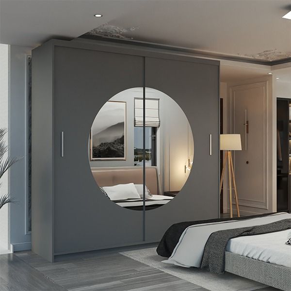 Sliding Mirror Door Wardrobe - MOON