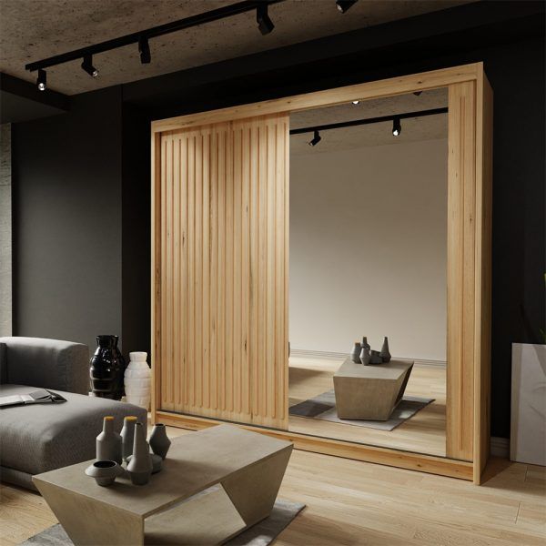 Sliding Mirror Door Wardrobe - Royal