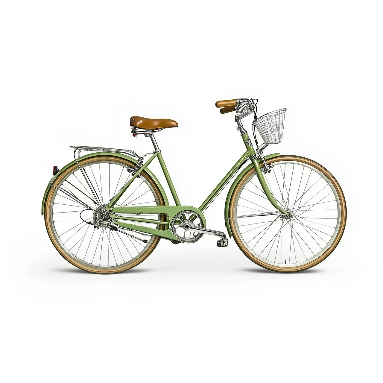 Heritage Retro, Leather Saddle, Front Basket &amp; Rear Rack
