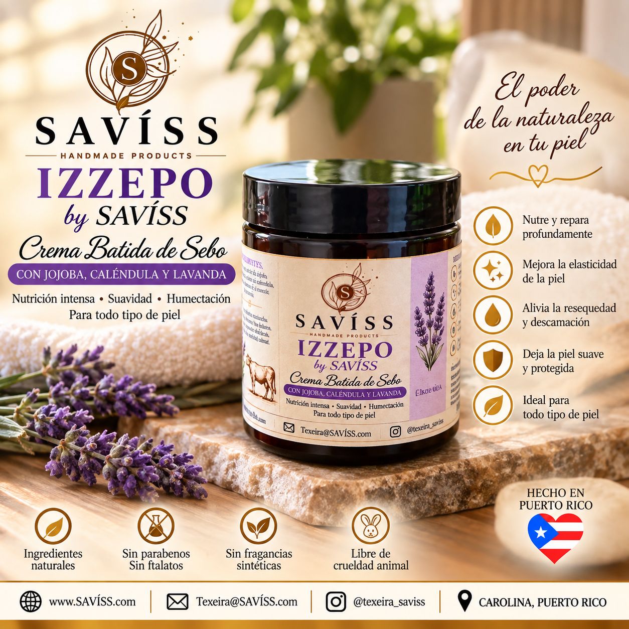 Crema IZZEPO de Sebo de res