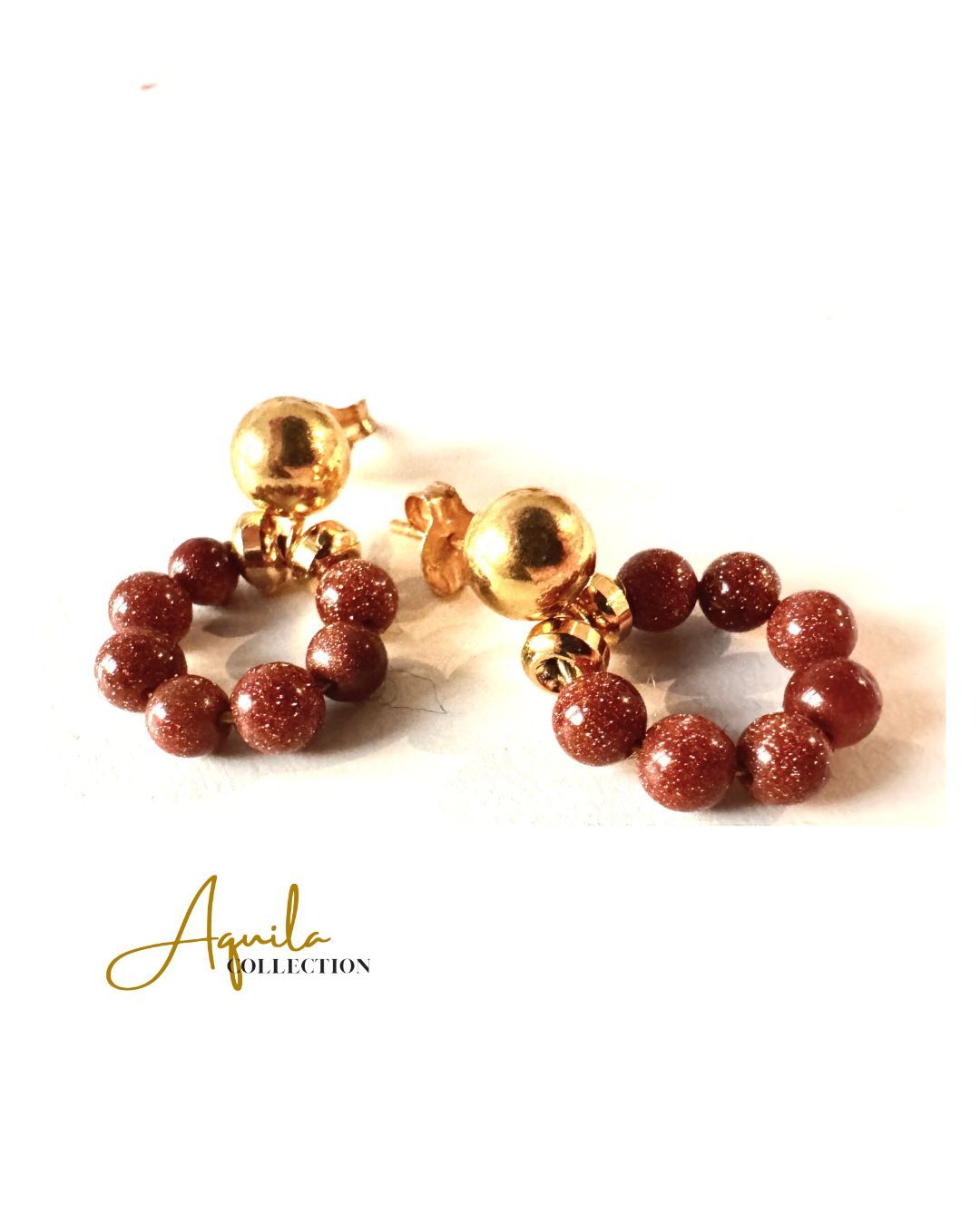 Goldfluss-Ohrstecker