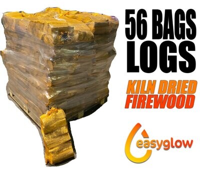 Logs - Kiln Dried Hardwood €6.50 per Bag 56 Bags per pallet. + Fast Delivery. Natural fire wood. LOGS01