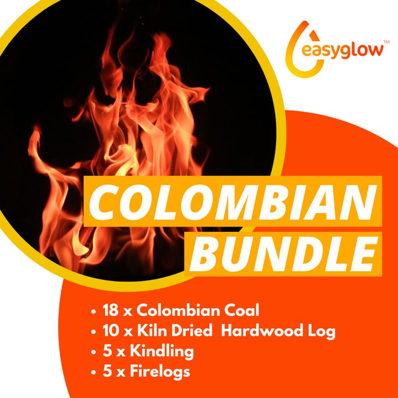Colombian Bundle 18 x Colombian Coal, 10 x Kiln Dried Hardwood Logs, 5 x Kindling, 5 x Firelogs