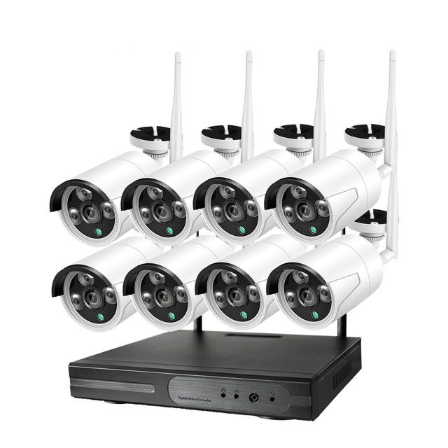 KIT DE CAMARAS DE SEGURIDAD CCTV WIRELESS MODELO AK01, JUEGO DE 8 CAMARAS 5MP/3MP/1080P/720P