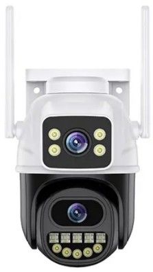 CAMARA DE SEGURIDAD WI-FI PARA EXTERIORES MODELO A33,  PTZ HD 6MP, DOBLE LENTE, CONTRA AGUA IP66,