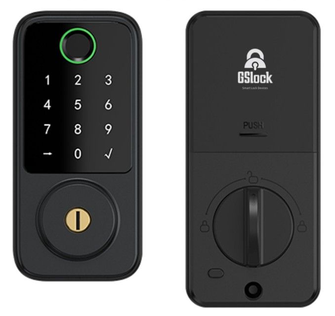 CERRADURA INTELIGENTE PARA PUERTA DE ENTRADA MODELO GSLOCK RF-DS06 COLOR NEGRO