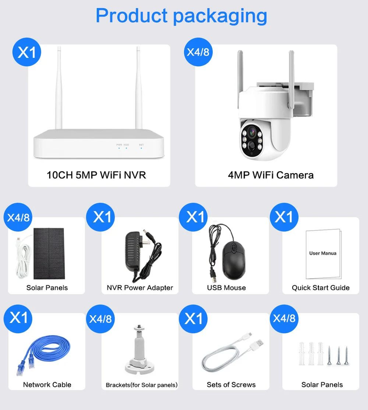 KIT DE CAMARAS DE SEGURIDAD SOLARES WI-FI 4MP MODELO GS-LP3 PARA EXTERIORES