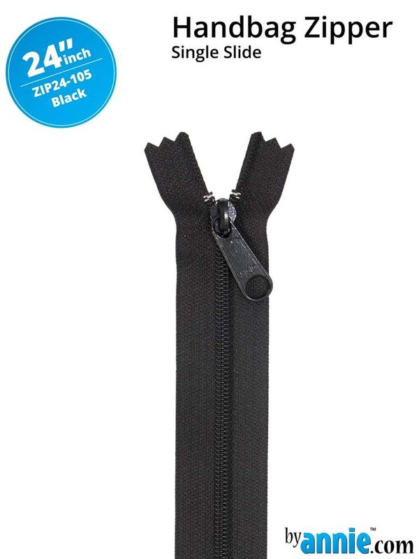 24&quot; Handbag Zipper - Black