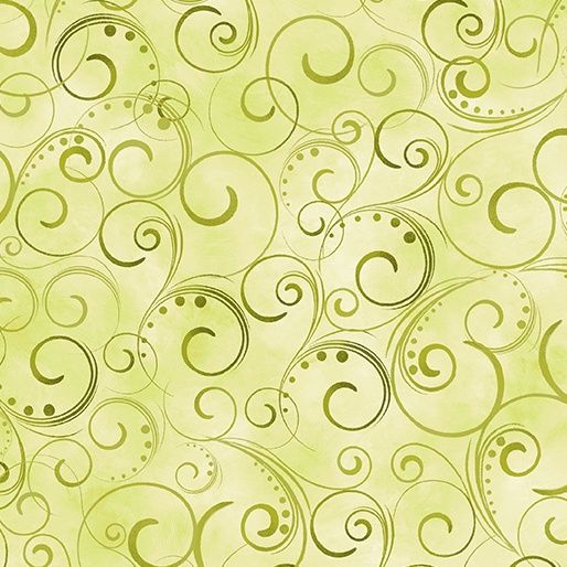 Swirling Splendor Moss Green 108&quot; Wide Width
