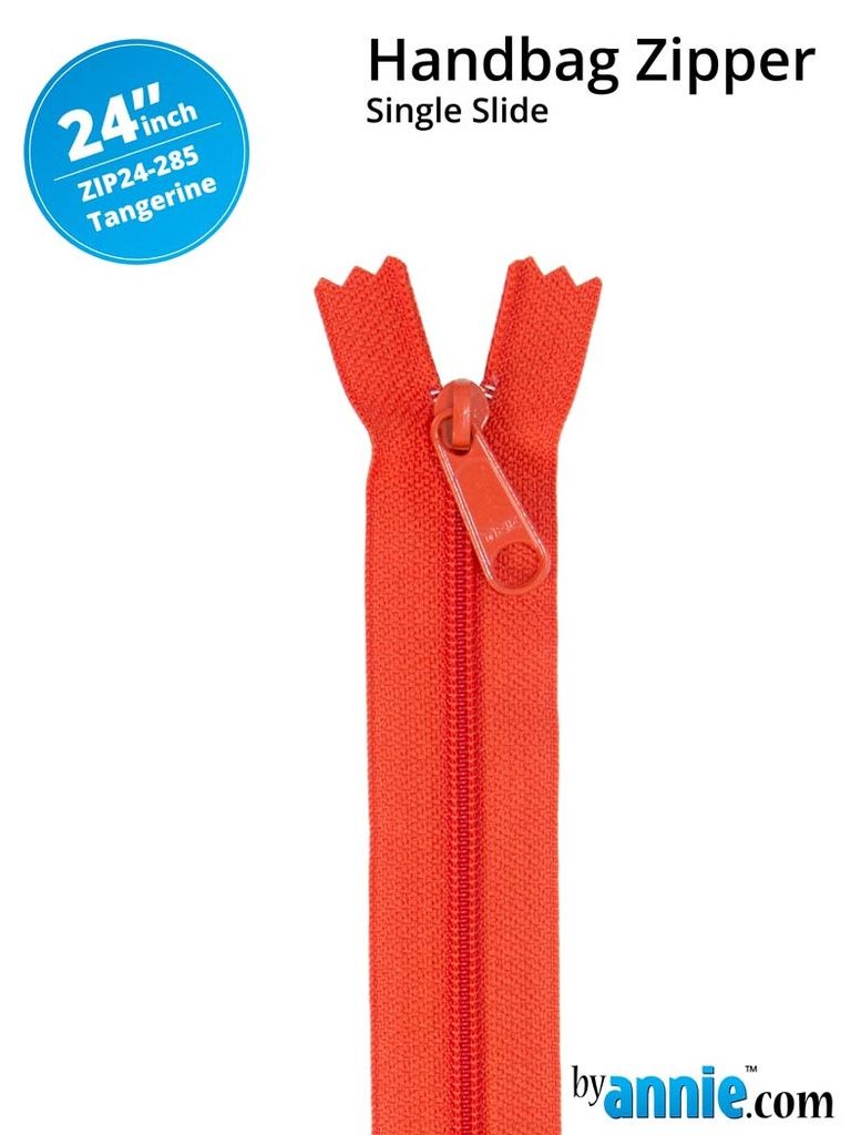 24&quot; Handbag Zipper - Tangerine Orange