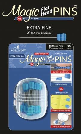 Magic Pins - Blue Flat Head Fine 50ct